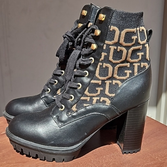 Guess grows ankle heel boots lace-up Size 10 - Picture 2 of 15